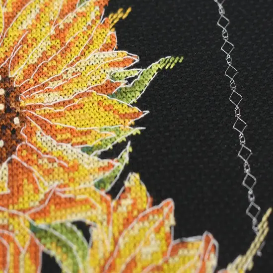 Cross-stitch kit Bright sunflowers {6}