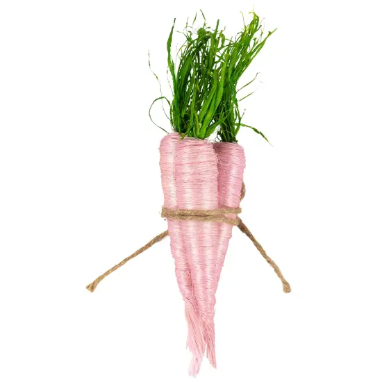 Northlight Straw Carrot Easter Decorations - 9"- Pink and Green - Set of 3 {5}