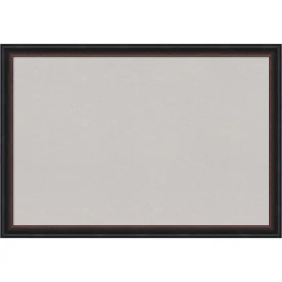 Salon Scoop Wood Framed Corkboard, Grey Cork Red Black {7}