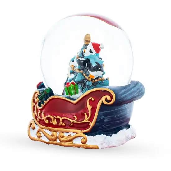 Penguin Sleigh Ride Mini Water Snow Globe {4}