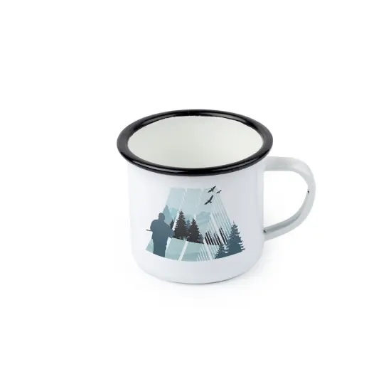 12oz Enamel Mug with Black Edge {3}