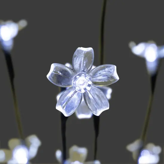 Northlight Pre-Lit Cherry Blossom Artificial Tree Branches - 2.5' - Pure White LED Lights - Set of 3 Black {6}