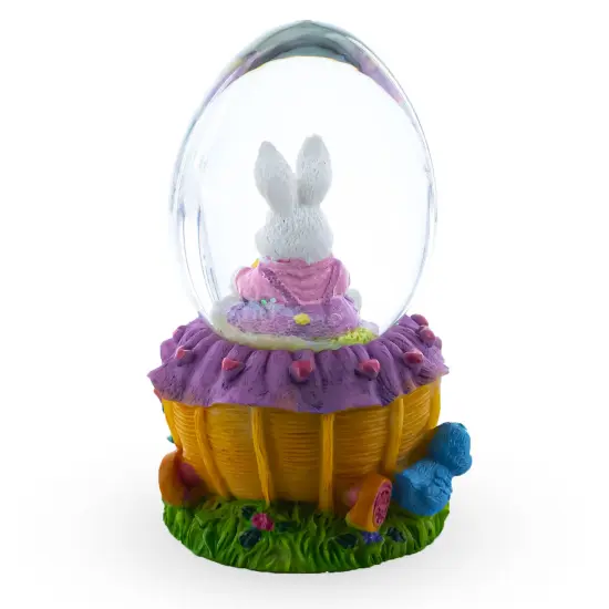 Bunny and Carrots Basket Water Globe {5}