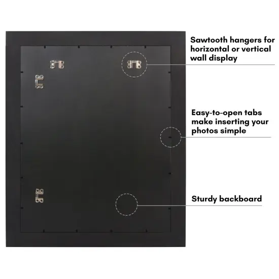 Americanflat Picture Frame - Rustic Picture Frame with Textured Engineered Wood, Shatter Resistant Glass and Easel Back - Horizontal and Vertical Display {5}