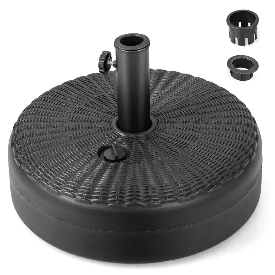 Costway 18'' Patio Fillable Round Umbrella Base Stand Holder Fit Pole 1.5''/1.9'' Weighted {1}