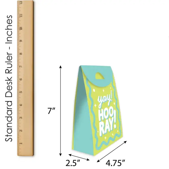 Big Dot of Happiness Party Time - Happy Birthday Gift Favor Bags - Party Goodie Boxes - Set of 12 {7}