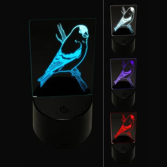 Sweet American Goldfinch Bird 3D Illusion LED Night Light Sign Nightstand Desk Lamp {1}