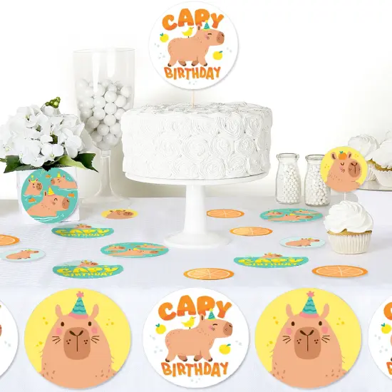 Big Dot of Happiness Capy Birthday - Capybara Party Giant Circle Confetti - Party Decorations - Large Confetti 27 Count {6}