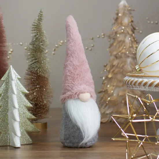 Northlight Standing Gnome Christmas Decoration - 11" - Pink and Gray {3}