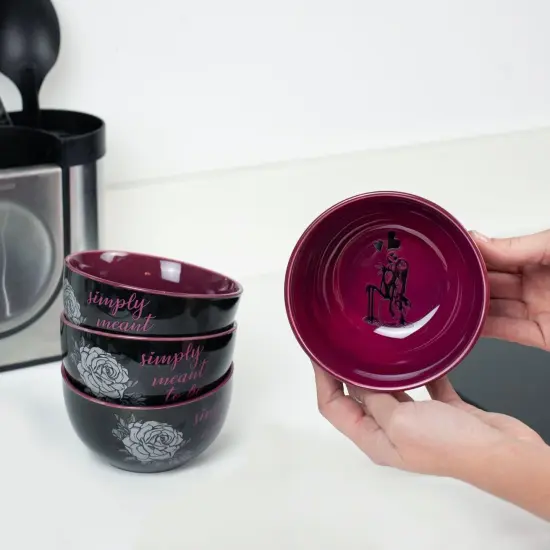 OFFICIAL Nightmare Before Christmas Ceramic Bowl | Feat. Jack & Sally | Set of 4 {6}