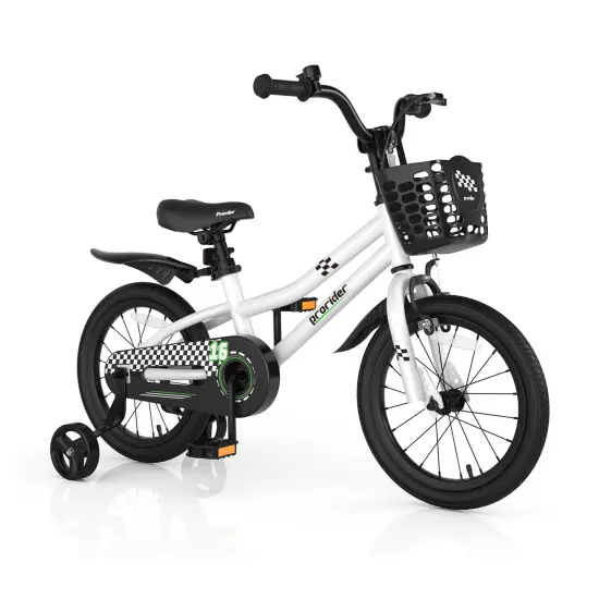 16 Inch Kid's Bike with Removable Training Wheels Black {2}
