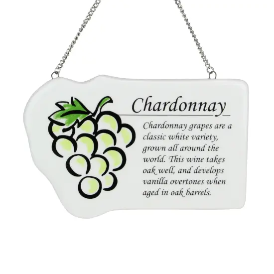 Midwest 4" Chardonnay White Wine Grape Plaque Christmas Ornament {1}