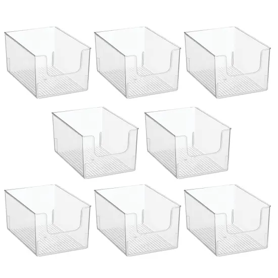 mDesign Household Plastic Storage Organizer Bin with Open Front {5}