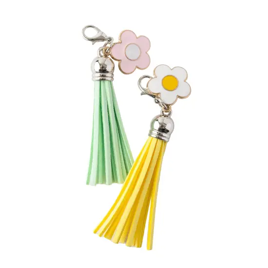 Jen Hadfield Flower Child Enamel Charm Tassels-4/Pkg {3}