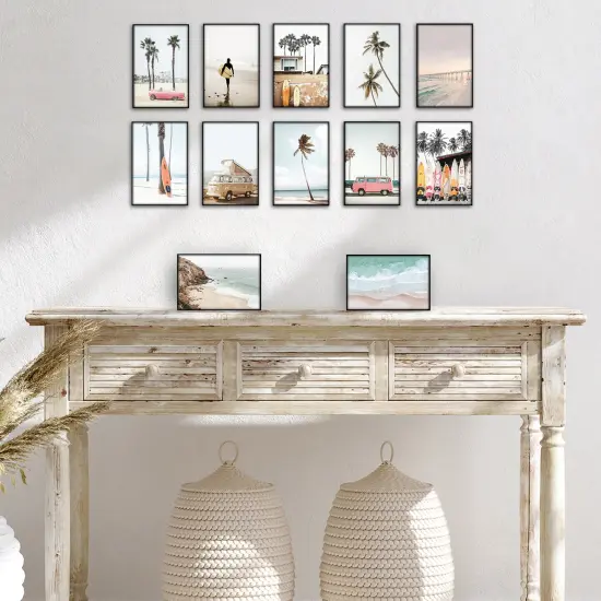 Americanflat Front Loading Picture Frame Set - Set of 6- Multi Picture Frames - Perfect for Photos and Wall Decor - Shatter Resistant Glass - Hanging Hardware with Snap-Out Easel {12}