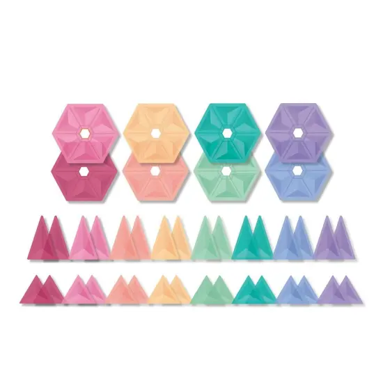 Connetix Colorful Magnetic Tiles Geometry Pack - 40 Pieces {6}