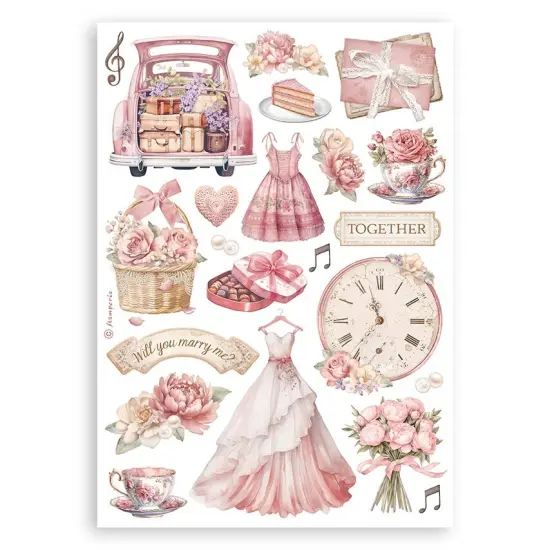 Stamperia A5 Washi Pad 8/Pkg-Romance Forever {6}