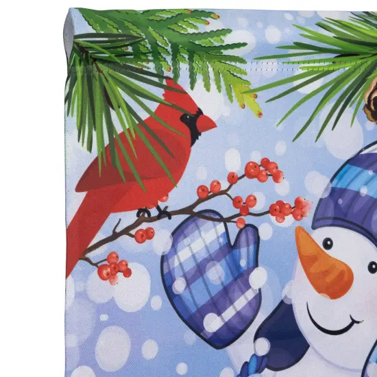 Northlight Let It Snow Snowman and Cardinal Outdoor Garden Flag 12.5" x 18" Blue {6}