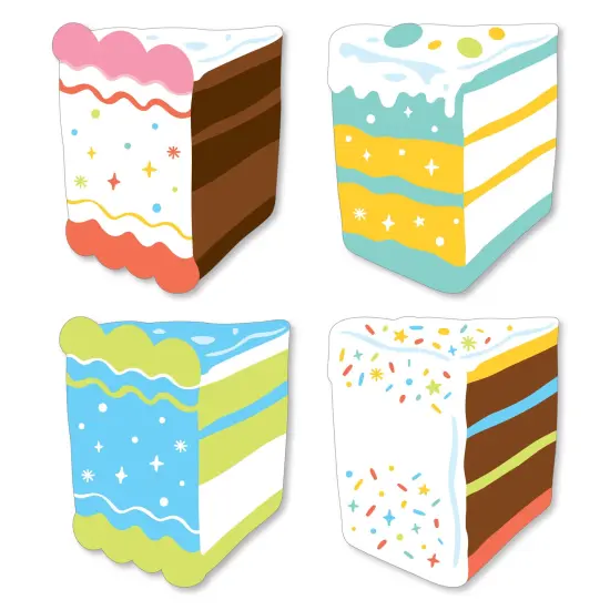 Big Dot of Happiness Cake Time - DIY Shaped Happy Birthday Party Cut-Outs - 24 Count {1}