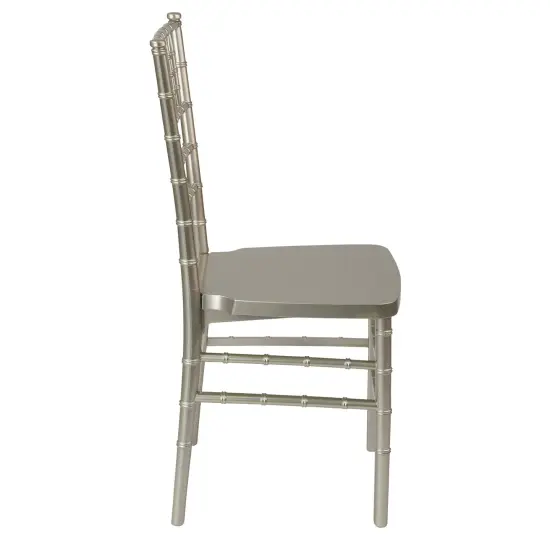 Emma and Oliver 2 Pack PREMIUM Resin Stacking Chiavari Chair Champagne {4}