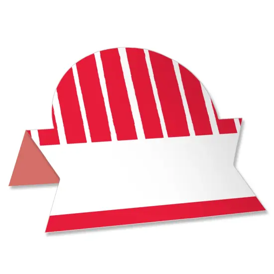 Big Dot of Happiness Red Stripes - Simple Party Decorations Tent Buffet Card - Table Setting Name Place Cards - Set of 24 {1}