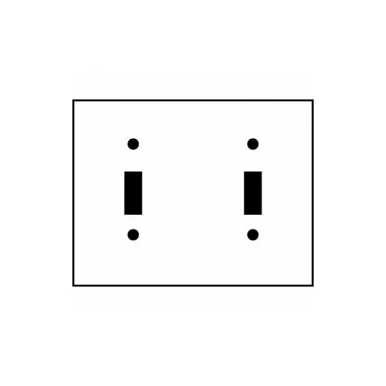 SUNLITE 2 Gang Toggle Plate Ivory Color E102I {2}