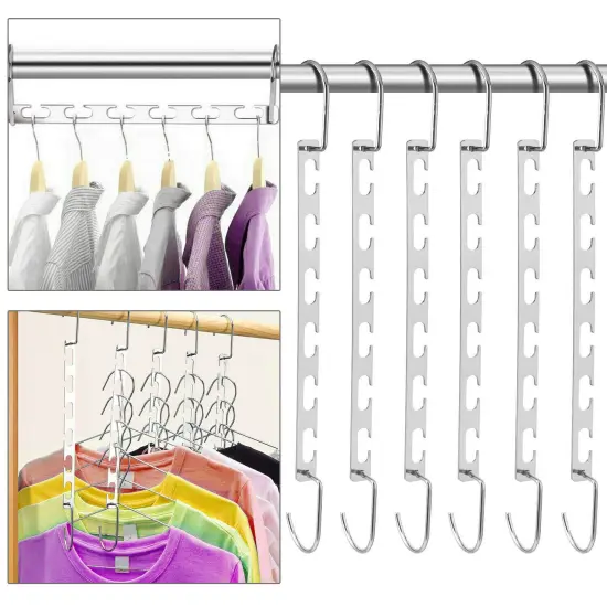 Kitcheniva 6 Pack Metal Closet Hanger Organizer Hook {1}