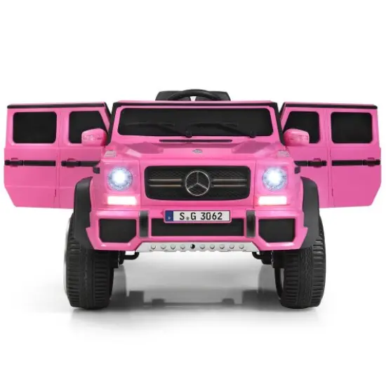 12V Kids Ride On Car with 2.4G Remote Control and USB Interface Pink {1}