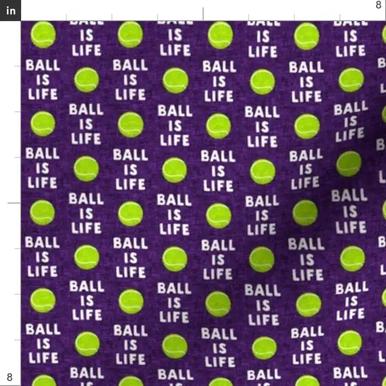 Various Fabrics by the Yard or Fat Quarter Dog Tennis Pet Ball Purple Custom Printed Fabric by Spoonflower {4}
