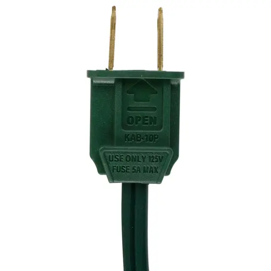 Northlight Indoor Extension Power Cord with 9-Outlets and Foot Switch - 9' - Green Multicolor {5}