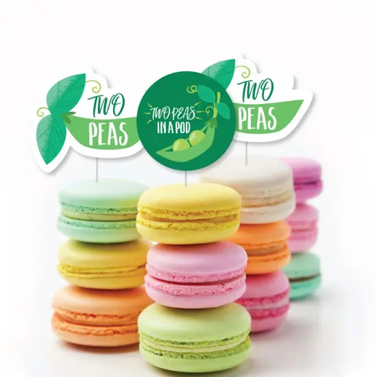 Big Dot of Happiness Double the Fun - Twins Two Peas in a Pod - DIY Shaped Baby Shower or First Birthday Party Cut-Outs - 24 Count {4}