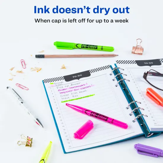 Avery Pen-Style Highlighters, 6 Assorted Colors Per Pack, 4 Packs, 24 Highlighters Total (23565) {5}