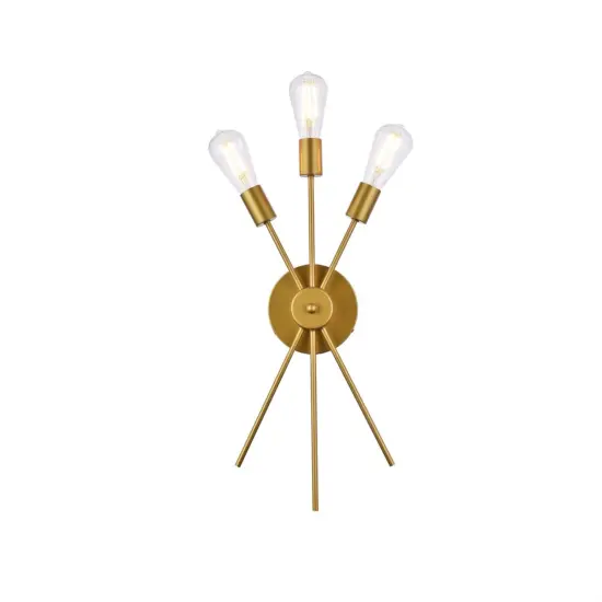 Lucca 11 inch bath sconce in brass {1}