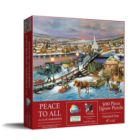 Sunsout Peace to All 500 pc Christmas Jigsaw Puzzle 61310 {3}