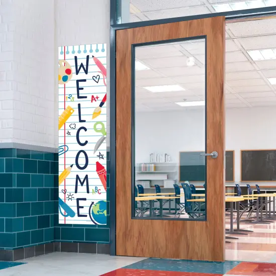 Big Dot of Happiness Back to School - First Day of School Classroom Front Door Decoration - Vertical Banner {3}