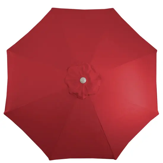 Northlight 9ft Outdoor Patio Market Umbrella with Hand Crank and Tilt, Red {5}