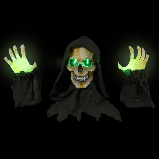 Northlight 8" LED Lighted Grim Reaper with Sound Outdoor Halloween Decoration Black {4}