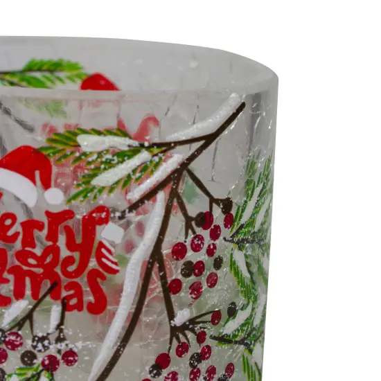 Northlight 2.75-Inch Cardinal and Pine Hand Painted Flameless Christmas Candle Holder Red {5}