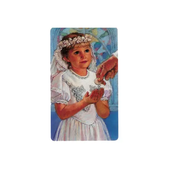 Roman Club Pack Of 50 Girl's First Communion Keepsake Cards #95499 White {4}