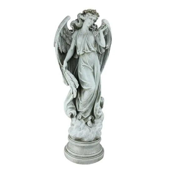 Roman 27.5" Joseph Studio Inspirational Angel Decorative Outdoor Garden Patio Statue Gray {1}