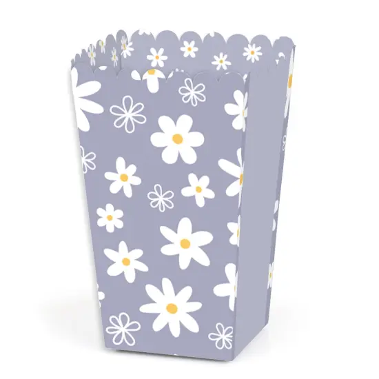 Big Dot of Happiness Purple Daisy Flowers - Floral Party Favor Popcorn Treat Boxes - Set of 12 {1}