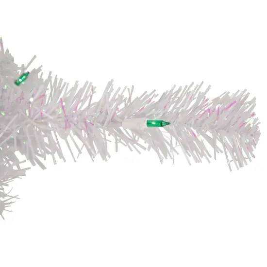 Northlight Pre-Lit Medium Rockport White Pine Artificial Christmas Tree - 2' - Green Lights {6}