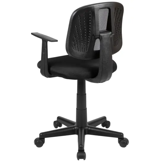 Emma and Oliver Pivot Back Mesh Swivel Task Office Chair with Arms Gray {9}