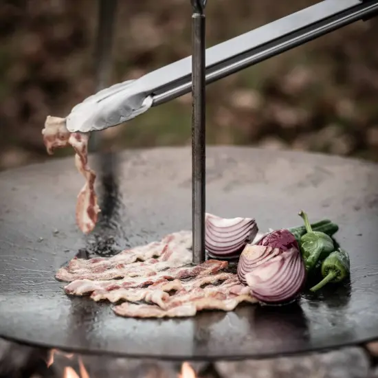 Petromax BBQ and Coal Tongs for Kitchen or Campfire, for Indoor and Outdoor Cooking, Durable Stainless Steel and Wooden Handle, 21.3 inch {5}