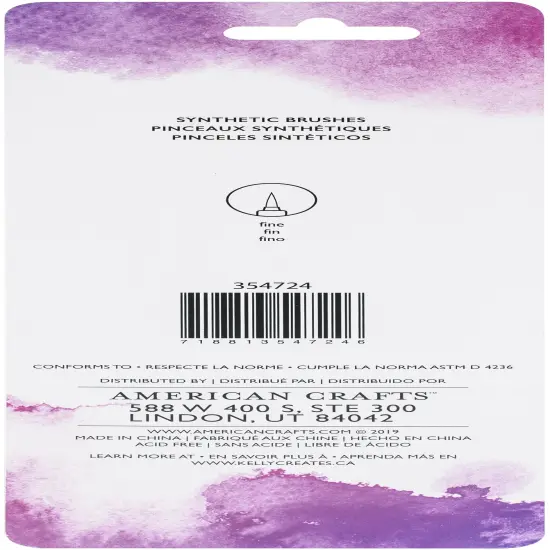 Kelly Creates Water Brush Set Fine Point 2/Pkg-Black {2}