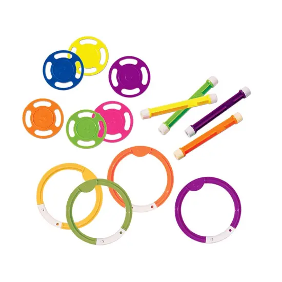 Swim Central 3-in-1 Underwater Swimming Pool Diving Discs, Sticks and Rings Game Set Yellow {1}