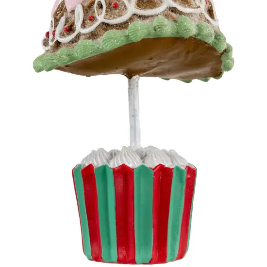 Northlight Frosted Waffle Cone Christmas Cupcake Tree - 10.25" Pink {6}