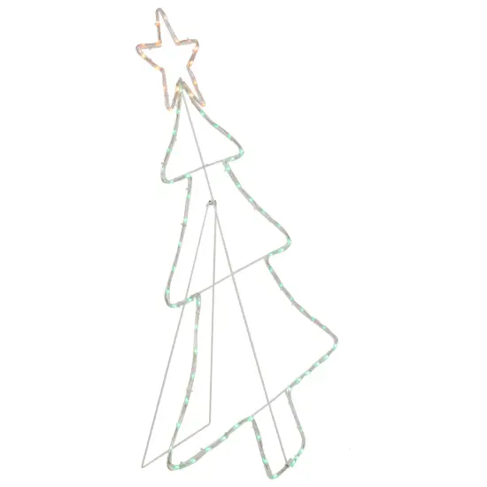 Northlight 38.5" Lighted Christmas Tree Silhouette Outdoor Christmas Decor White {6}