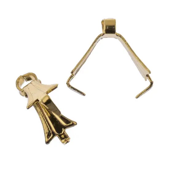 John Bead Pinch Bail 4x7mm 3/Pkg-Gold {2}