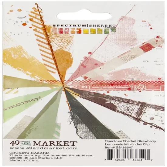 Spectrum Sherbet Mini Metal Index Clips & Brads 24/Pkg-Strawberry Lemonade {2}